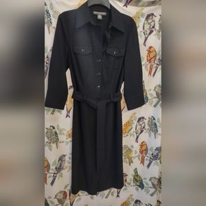 BANANA REPUBLIC Shirtdress Style Black Dress, sz 10